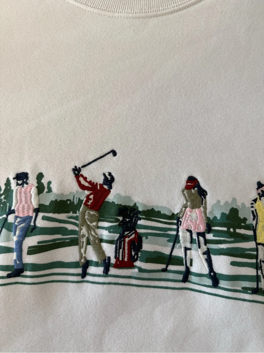 Abercrombie & Fitch Soft A&F Golf Embroidered Graphic Crewneck Sweatshirt